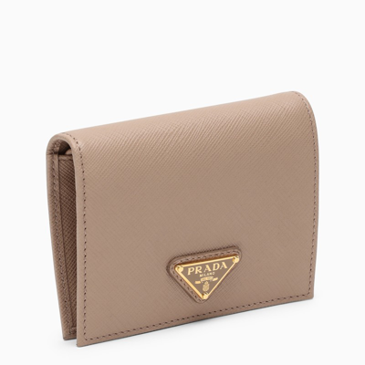 Prada Powder Pink Saffiano Leather Small Wallet