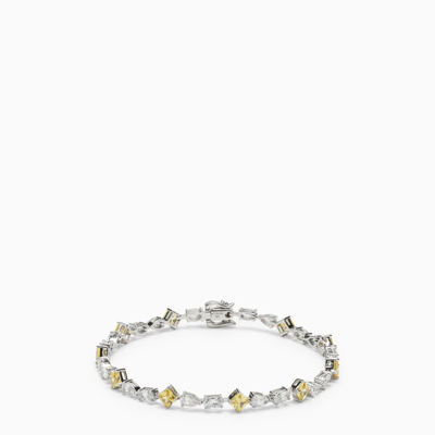 Hatton Labs Sterling Silver And Cubic Zirconia Bracelet In Metal