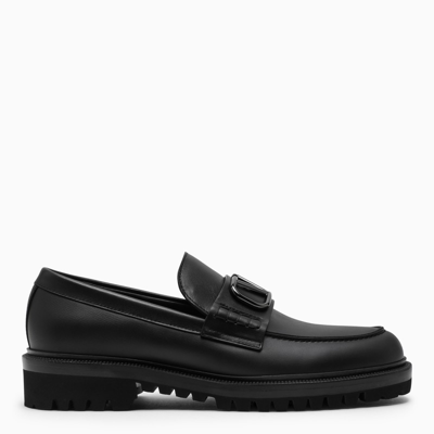 Valentino Garavani Black Leather Loafer