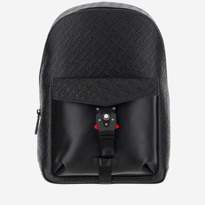 Montblanc M_gram 4810 Logo-debossed Leather Backpack In Black