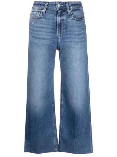 Paige Anessa Wide-leg Jeans In Blue