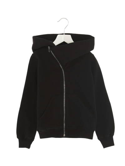 Rick Owens Mountain Baby Geo Collection Hoodie In 09 Black