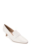 Journee Collection Celina Croc Embossed Loafer Pump In White