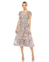Mac Duggal Womens Beaded Mesh Cocktail And Party Dress In Lilac