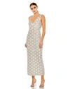 Mac Duggal Fully Beaded Sleeveless Column Dress In Ivory