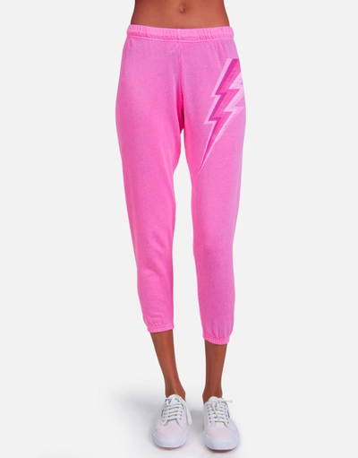 Lauren Moshi X Alana X Pink Lightning Bolt In Neon Pink