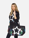 Lauren Moshi Jackie Airbrush Star In Black/ Rainbow Splatter
