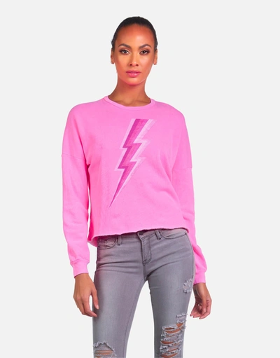 Lauren Moshi X Lee X Pink Lightning Bolt In Neon Pink