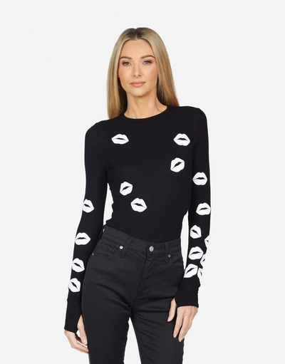 Lauren Moshi Mckinley Scattered Lips In Black