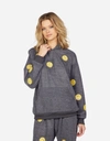 Lauren Moshi Tori All Over Yellow Smiley In Charcoal