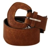 COSTUME NATIONAL COSTUME NATIONAL BROWN LEATHER FASHION WAIST BUCKLE WOMEN'S BELT