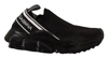 Dolce & Gabbana Black Slip On Women Low Top Sorrento Sneakers Shoes In Black