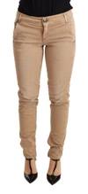 Ermanno Scervino Brown Low Waist Skinny Denim Trouser Cotton Jeans In Brown
