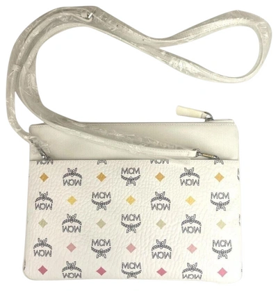 Mcm Women's White Rainbow Visetos Coated Canvas Crossbody Bag