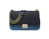 Michael Kors Sloan Large Chain Shoulder In Denim Multi