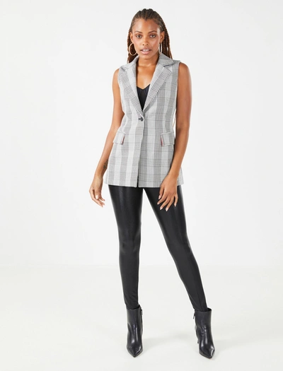 Bcbgmaxazria Lara Longline Vest In Double Face Plaid