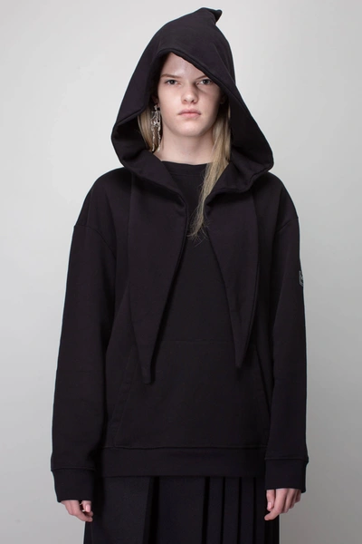 Raf Simons Regular Fit Hoodie With Knot Hood | ModeSens