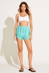 Vitamin A Tallows Linen Short In Ecolinen Aqua