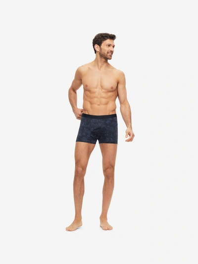 Derek Rose Men's Boxer Briefs Toile 7 Pima Cotton Stretch Navy