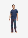 DEREK ROSE DEREK ROSE MEN'S LOUNGE TROUSERS KELBURN 26 BRUSHED COTTON MULTI