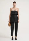 Totême Foldover Off-the-shoulder Evening Top In Black