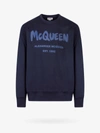 Alexander Mcqueen Graffiti Logo Print Sweatshirt In Blue
