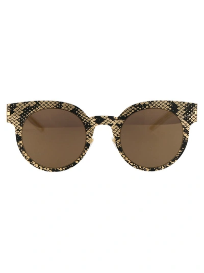 Mykita Sunglasses In 239 Gold Black Python Terra Flash