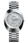 Rado Original Men's Silver-tone Stainless Steel Bracelet Watch 35mm In Light