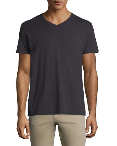 VINCE SHORT-SLEEVE V-NECK JERSEY T-SHIRT, GRAY,PROD187240067