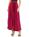 MAC DUGGAL PLEATED SATIN MAXI SKIRT