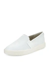 Vince Blair Croc-embossed Leather Slip-on Sneakers In White