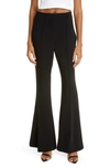Cinq À Sept Billie Flared-leg Split-cuff Pants In Black
