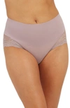 Spanx Undie-tectable Lace Hi-hipster Panties In Violet Umber