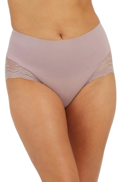 Spanx Undie-tectable Lace Hi-hipster Panties In Violet Umber