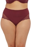 Spanx Undie-tectable Lace Hi-hipster Panties In Sangria