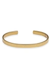 Caputo & Co Clean Metal Cuff Bracelet In Gold Tone