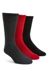 Polo Ralph Lauren 3-pack Crew Socks In Dkgyh