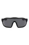Nike Show X Rush 58mm Shield Sunglasses In Matte Black Dark Grey