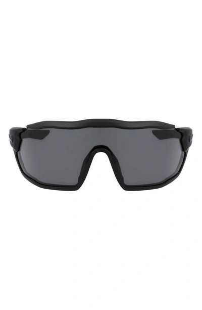 Nike Show X Rush 58mm Shield Sunglasses In Matte Black Dark Grey