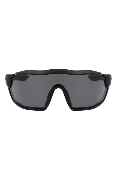 Nike Show X Rush 58mm Shield Sunglasses In Matte Black/ Dark Grey