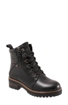 Softwalk Everett Lace-up Boot In Black Tumbled Leather