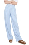 VINCE STRIPE HIGH WAIST WIDE LEG PANTS