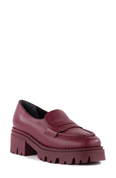 Seychelles Meridian Platform Penny Loafer In Wine