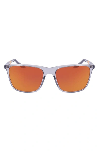 Nike State Mirrored Sunglasses In Wolf Grey/ Orange Mirror