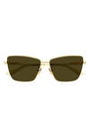 Bottega Veneta 59mm Square Sunglasses In Gold