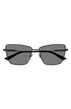 Bottega Veneta 59mm Square Sunglasses In Ruthenium