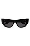 Bottega Veneta 52mm Cat Eye Sunglasses In Black