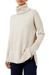 French Connection Baby Soft Cathy Turtleneck Sweater In Light Oatmeal