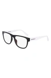 Converse 52mm Rectangular Blue Light Blocking Reading Glasses In Black