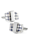 CUFFLINKS, INC CHECKERED MOTHER OF PEARL CUFF LINKS